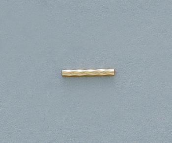 Gold Filled Straight Tube Twisted 1x10mm - Pack of 10