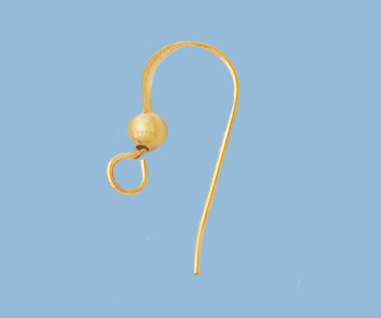 Gold Filled Earwire w/ 3mm Ball  17.35mm - Pack of 10