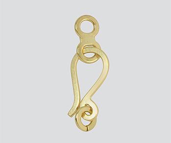 Gold Filled J Hook Clasp w/ Fig. 8 Connector Medium 16mm - Pack of 1