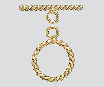 Gold Filled Toggle Clasp Twist 11mm - Pack of 1