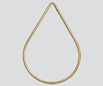 Gold Filled Link Teardrop Closed 25x35mm - Pack of 1