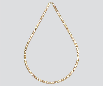 Gold Filled Link Textured Teardrop Closed 25x35mm - Pack of 1