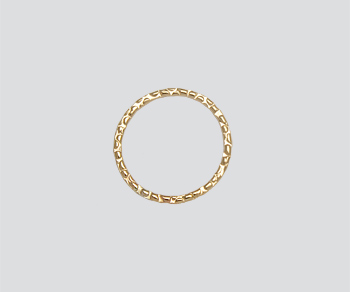 Gold Filled Textured Ring Closed 15mm - Pack of 1