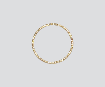 Gold Filled Textured Ring Closed 20mm - Pack of 1