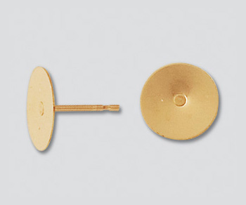 Gold Filled Flat Pin Pad 10mm - Pack of 2
