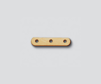 Gold Filled 4mm - 3 Hole Spacer Bar - Pack of 6