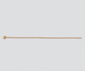Gold Filled Head Pin 24GA w/ 2mm Ball 2 inch - Pack of 10