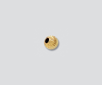 Gold Filled Corrugated Bead 4mm - Pack of 5