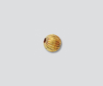 Gold Filled Corrugated Bead 5mm - Pack of 5