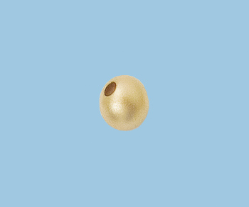 Gold Filled Matte Bead  6mm  (hole 1.5mm) - Pack of 5