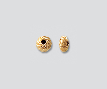 Gold Filled Twisted Roundels 4.5mm - Pack of 2