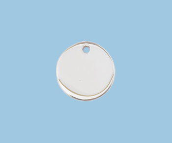 Sterling Silver  Charm  Round Disc  11mm 24ga. - Pack of 1
