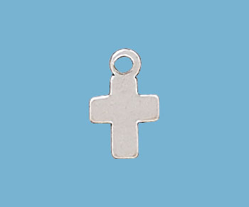 Sterling Silver Charm Cross 5x4.5mm - Pack of 1