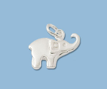 Sterling Silver Charm Elephant 14.75x10.5mm - Pack of 1