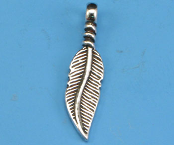 Sterling Silver Charm Leaf 5X16mm - Pack of 1