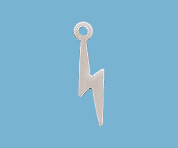 Sterling Silver Charm Lightning Bolt 11x3.5mm - Pack of 1