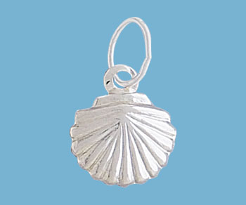 Sterling Silver Charm Shell 7.5mm - Pack of 1