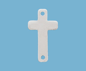 Sterling Silver Charm Sideways Cross 17x9.5mm - Pack of 1