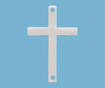 Sterling Silver Charm Sideways Cross 22.5x14.5mm - Pack of 1