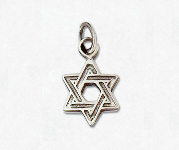 Sterling Silver Charm Star of David 10mm - Pack of 1