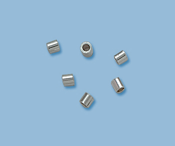 Sterling Silver Crimp Beads 2x2mm - Pack of 100