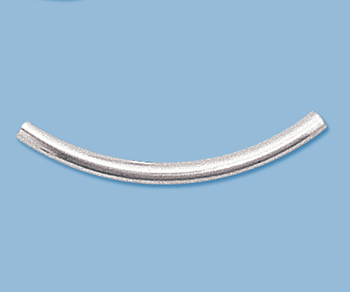Sterling Silver Curved Tube 2.5x35mm - Pack of 2