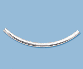 Sterling Silver Curved Tube 2.5x40mm - Pack of 2