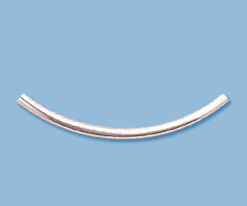 Sterling Silver Curved Tube 2x25mm - Pack of 2