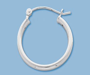 Sterling Silver Tube Hoop 2x20mm - Pack of 2