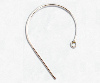 Sterling Silver Earwires 29mm - Pack of 2