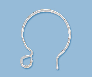 Sterling Silver Earwires Semi-Circle 20mm - Pack of 2