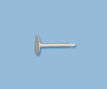 Sterling Silver Flat Pin Pad 5mm - Pack of 4