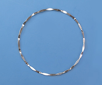 Sterling Silver Bangle Hammered 67mm - Pack of 1