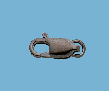 Sterling Silver Lobster w/Ring (Gun Metal) 10x4 mm - Pack of 2