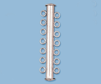 Sterling Silver Magnetic Clasp Tube/Bar 7 Strand 41mm - Pack of 1