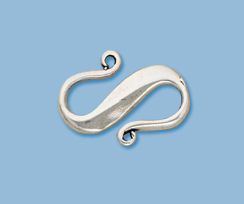 Sterling Silver S Hook Clasp 16x11mm - Pack of 1