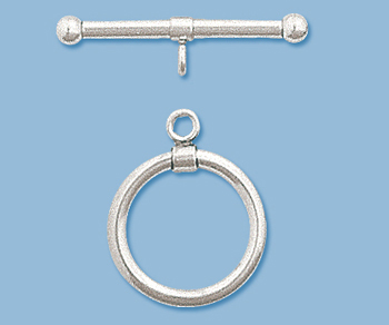 Sterling Silver Toggle Clasp  15mm - Pack of 1