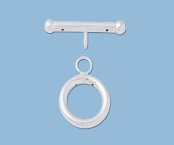 Sterling Silver Toggle Clasp 18 mm - Pack of 1