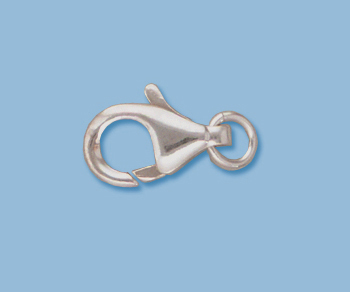 Sterling Silver Trigger Lobster w/ Ring 13mm - Pack of 2