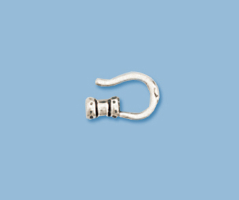 Sterling Silver Fancy End Cap w/ Hook 1mm - Pack of 2