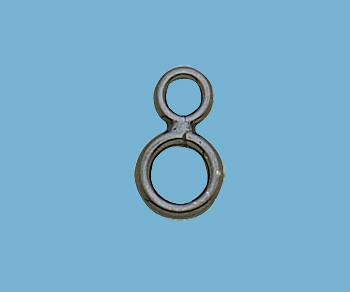 Sterling Silver Figure 8 Connector (Oxidized) 8x4.5mm - Pack of 4