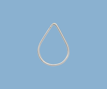 Sterling Silver Link Teardrop Closed 12x18mm - Pack of 1