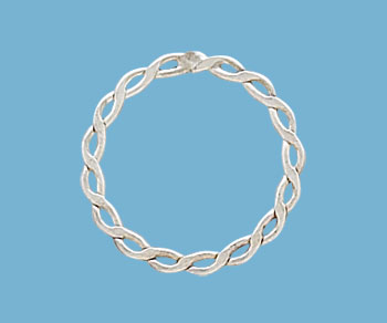 Sterling Silver Flat Braided Link Closed Approx. 10mm - Pack of 1