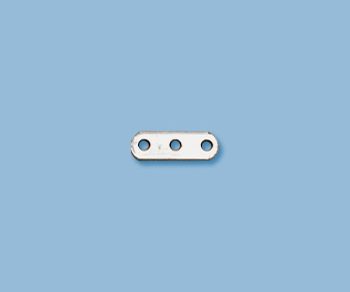 Sterling Silver Spacer Bar 2.5mm - 3 Hole  - Pack of 12