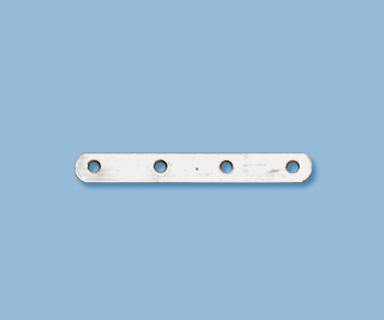 Sterling Silver Spacer Bar 5mm - 4 Hole  - Pack of 6