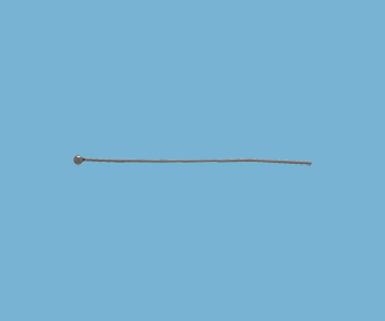 Sterling Silver Head Pin w/ 1.5mm Ball 24ga (Oxidized) 1.5 inch - Pack of 10