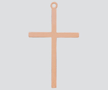 Rose Gold Filled Charm Cross 17x28mm - Pack of 1