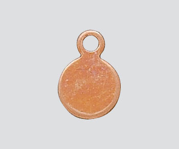 Rose Gold Filled Charm Round Flat 6mm - Pack of 1