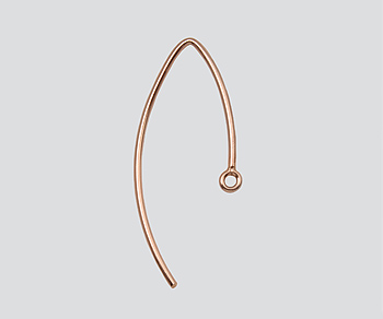 Rose Gold Filled Earwire 26mm  - Pack of 2