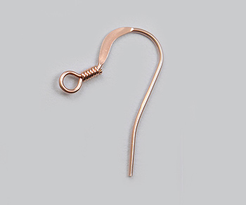 Rose Gold Filled Earwire w/ Coil Only 19mm - Pack of 2